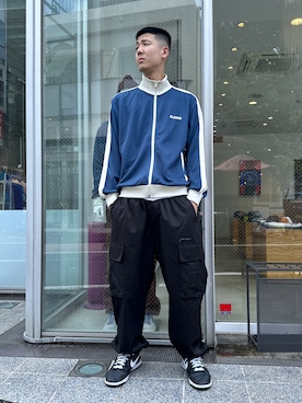 「XLARGE原宿」｜「アイテム（ブルゾン）」を使った、りょうへいさん（メンズ・180cm）の夏コーディネート