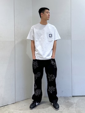 「XLARGE原宿」｜りょうへいさん（メンズ・180cm）の春コーディネート
