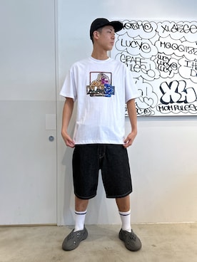「XLARGE原宿」｜りょうへいさん（メンズ・180cm）の春コーディネート
