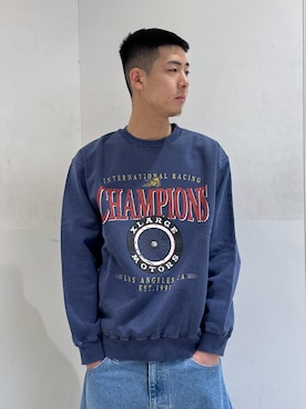 「XLARGE原宿」｜りょうへいさん（メンズ・180cm）の春コーディネート