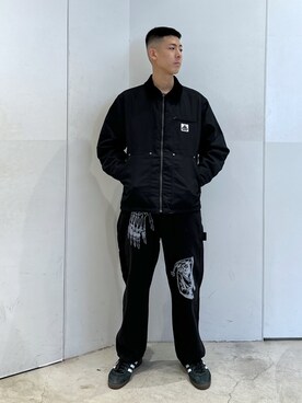 「XLARGE原宿」｜「アイテム（ブルゾン）」を使った、りょうへいさん（メンズ・180cm）の秋コーディネート
