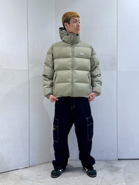 「XLARGE（エクストララージ）のアイテム（ダウンジャケット/コート）」を使った、りょうへいさん（メンズ・180cm）の冬コーディネート