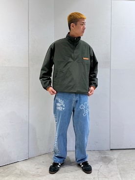「XLARGE原宿」｜「アイテム（ブルゾン）」を使った、りょうへいさん（メンズ・180cm）の冬コーディネート