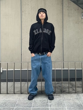 「XLARGE（エクストララージ）のアイテム（帽子）」を使った、りょうへいさん（メンズ・180cm）の春コーディネート