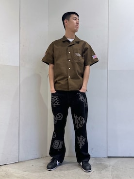 「XLARGE原宿」｜りょうへいさん（メンズ・180cm）の春コーディネート