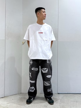 「XLARGE原宿」｜りょうへいさん（メンズ・180cm）の春コーディネート