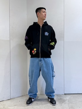 「XLARGE原宿」｜りょうへいさん（メンズ・180cm）の春コーディネート