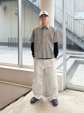 「XLARGE（エクストララージ）のアイテム（キャップ）」を使った、りょうへいさん（メンズ・180cm）の春コーディネート