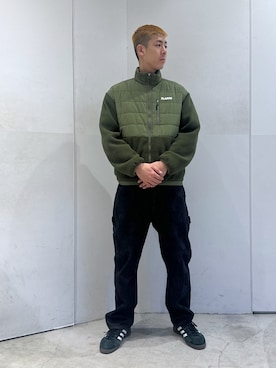 「XLARGE原宿」｜「アイテム（ブルゾン）」を使った、りょうへいさん（メンズ・180cm）の冬コーディネート