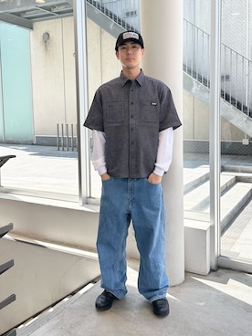 「XLARGE（エクストララージ）のアイテム（キャップ）」を使った、りょうへいさん（メンズ・180cm）の春コーディネート