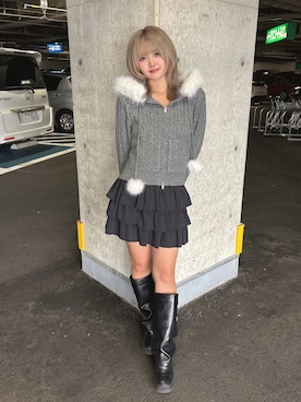 「アイテム（パーカー）」を使った、ingni_sayoさん（レディース・154cm）の秋コーディネート