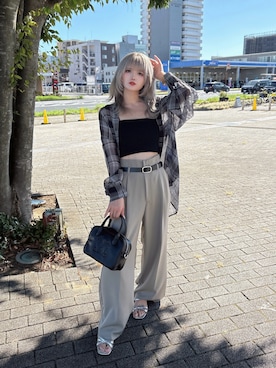 「アイテム（キャミソール）」を使った、ingni_sayoさん（レディース・154cm）の夏コーディネート
