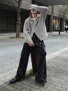 「サテンパンツ」｜「アイテム（ブーツ）」を使った、nanasi_yuugaさん（メンズ・168cm）の秋コーディネート