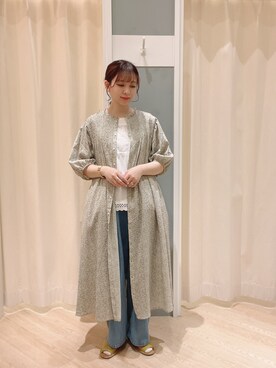 「Samansa Mos2（サマンサ モスモス）のセパレートサンダル（サンダル）」を使った、𝙼 𝙸 𝚈 𝚄さん（レディース・158cm）の春コーディネート