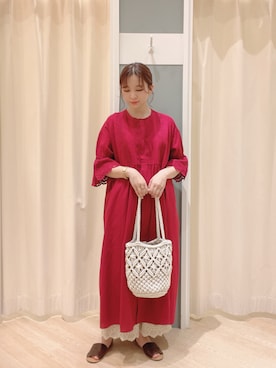 「Samansa Mos2（サマンサ モスモス）のセパレートサンダル（サンダル）」を使った、𝙼 𝙸 𝚈 𝚄さん（レディース・158cm）の夏コーディネート