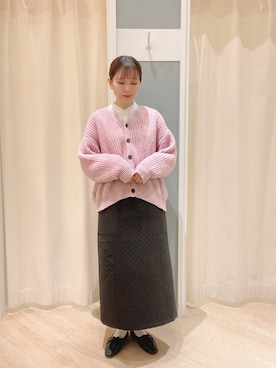 「Samansa Mos2 blue」｜「アイテム（その他シューズ）」を使った、𝙼 𝙸 𝚈 𝚄さん（レディース・158cm）の秋コーディネート