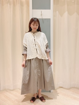 「Samansa Mos2（サマンサ モスモス）のセパレートサンダル（サンダル）」を使った、𝙼 𝙸 𝚈 𝚄さん（レディース・158cm）の夏コーディネート