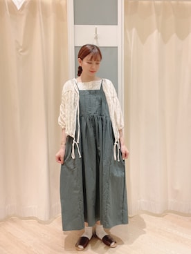 「Samansa Mos2（サマンサ モスモス）のセパレートサンダル（サンダル）」を使った、𝙼 𝙸 𝚈 𝚄さん（レディース・158cm）の夏コーディネート