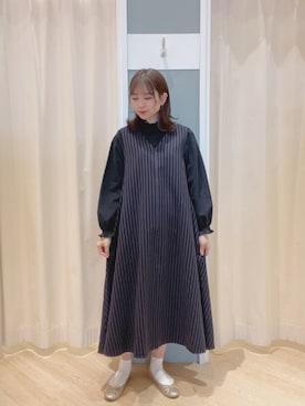 「flower」｜「アイテム（ワンピース/ドレス）」を使った、𝙼 𝙸 𝚈 𝚄さん（レディース・158cm）の冬コーディネート