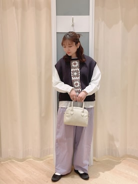 「ナチュラルスタイル」｜「アイテム（その他シューズ）」を使った、𝙼 𝙸 𝚈 𝚄さん（レディース・158cm）の冬コーディネート