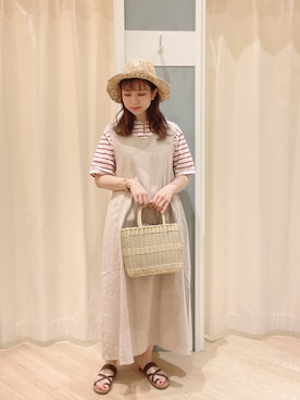 「マリン」｜「アイテム（ワンピース/ドレス）」を使った、𝙼 𝙸 𝚈 𝚄さん（レディース・158cm）の夏コーディネート