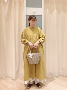 「Samansa Mos2（サマンサ モスモス）のセパレートサンダル（サンダル）」を使った、𝙼 𝙸 𝚈 𝚄さん（レディース・158cm）の夏コーディネート