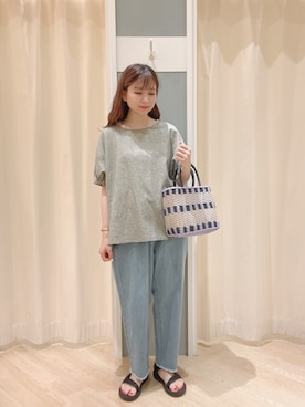 「Teva（テバ）のアイテム」を使った、𝙼 𝙸 𝚈 𝚄さん（レディース・158cm）の夏コーディネート