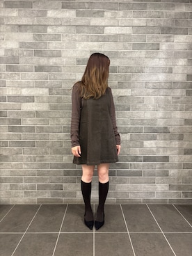 「mystic（ミスティック）のアイテム（ワンピース）」を使った、ソラさん（レディース・157cm）の秋コーディネート