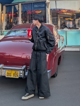 「Alpha Industries（アルファインダストリーズ）のアイテム」を使った、ゆがちさん（メンズ・168cm）の春コーディネート