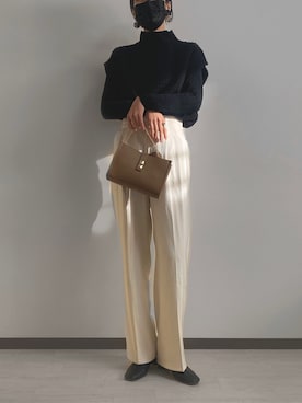 「INTER FACTORY（インターファクトリー）のアイテム（ベスト）」を使った、sayaさん（レディース・170cm）の冬コーディネート