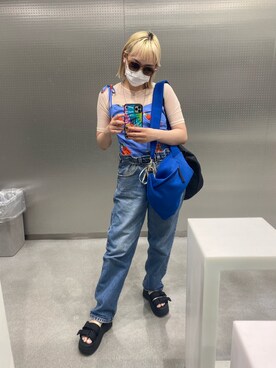 「LILY BROWN（リリーブラウン）のアイテム（トップス、ベージュ系）」を使った、yuiさん（レディース・154cm）の秋コーディネート