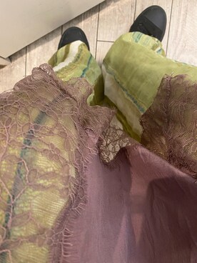 「古着のアイテム（ワンピース/ドレス、ブラウン系）」を使った、yuiさん（レディース・154cm）の秋コーディネート