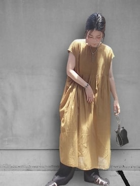 「サテンパンツ」｜「アイテム（財布/小物）」を使った、M★★★さん（レディース・156cm）の夏コーディネート