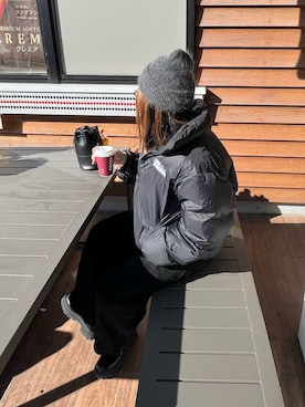 「FIRST DOWN（ファーストダウン）のアイテム（ダウンジャケット/コート）」を使った、M★★★さん（レディース・156cm）の冬コーディネート