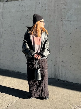 「アイテム（ブルゾン）」を使った、M★★★さん（レディース・156cm）の冬コーディネート