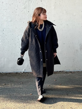 「アイテム（ダウンジャケット/コート）」を使った、M★★★さん（レディース・156cm）の秋コーディネート