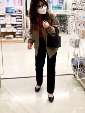 「はじめましてコーデ」｜「アイテム（MA-1）」を使った、M★★★さん（レディース・156cm）の春コーディネート