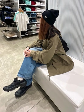 「アイテム（モッズコート）」を使った、M★★★さん（レディース・156cm）の秋コーディネート