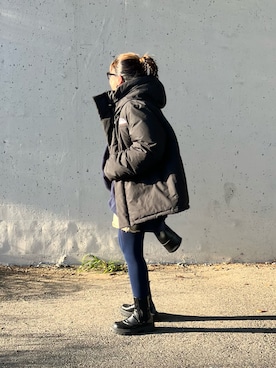 「FIRST DOWN（ファーストダウン）のアイテム（ダウンジャケット/コート）」を使った、M★★★さん（レディース・156cm）の冬コーディネート