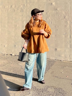 「アイテム（ハンドバッグ）」を使った、M★★★さん（レディース・156cm）の秋コーディネート