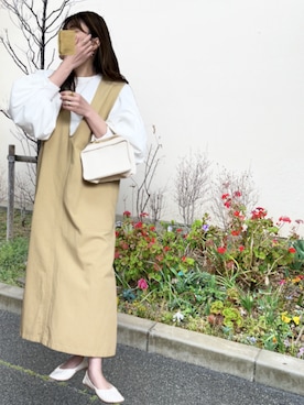 「袖ボリューム」｜「アイテム（バレエシューズ）」を使った、M★★★さん（レディース・156cm）の春コーディネート