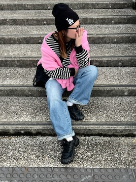 「アイテム（Tシャツ/カットソー）」を使った、M★★★さん（レディース・156cm）の秋コーディネート