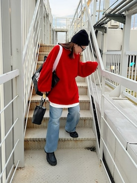 「wee9s（ウィークス）のアイテム」を使った、M★★★さん（レディース・156cm）の冬コーディネート