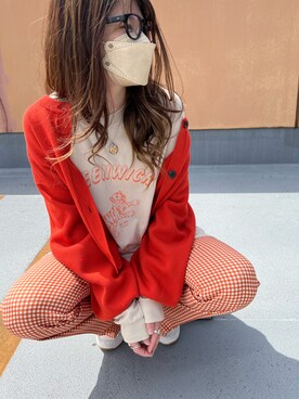 「センタープレスパンツ」｜「アイテム（その他）」を使った、M★★★さん（レディース・156cm）の春コーディネート