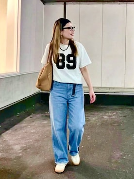 「ボストンバッグ」｜M★★★さん（レディース・156cm）の秋コーディネート