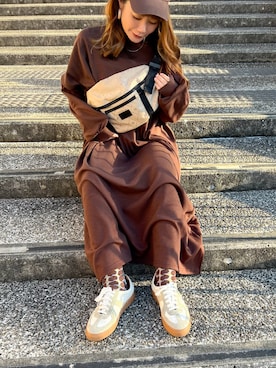 「アイテム（ソックス/靴下）」を使った、M★★★さん（レディース・156cm）の冬コーディネート