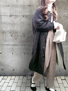 「リバーシブル」｜「アイテム（バレエシューズ）」を使った、M★★★さん（レディース・156cm）の冬コーディネート