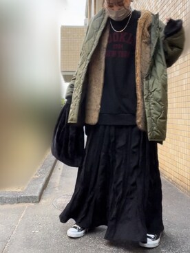 「URBAN RESEARCH（アーバンリサーチ）のアイテム（ブルゾン）」を使った、M★★★さん（レディース・156cm）の冬コーディネート