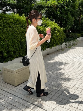 「サテンパンツ」｜「アイテム（その他）」を使った、M★★★さん（レディース・156cm）の夏コーディネート