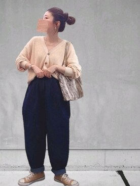 「ゆるカジ」｜「アイテム（アクセサリー）」を使った、M★★★さん（レディース・156cm）の夏コーディネート